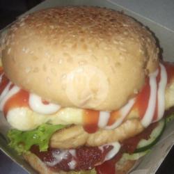 Burger Beef Telur Dadar Rh Jumbo