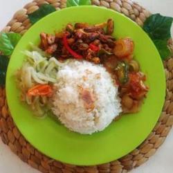 Nasi Kikil  Sayur Gorengan Sambal