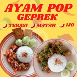 Ayam Pop Geprek   Nasi