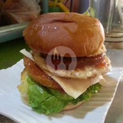 Burger Daging Double (jumbo,  Chiken,  Keju   Telor)