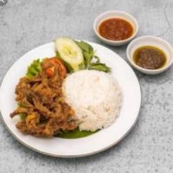 Nasi   Usus Ayam Bumbu Kare