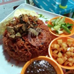 Nasi Goreng Merah Hati Ampela Es Teh Manis