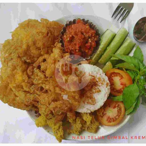 Nasi Uduk Telor Dadar Kremes Tahu Tempe