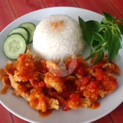 Paket Ayam Jamur Crispy Saos Pedas Manis