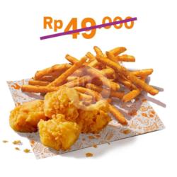 4pc Classic Chicken Popcorn   Regular Fries