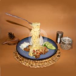 Ayam Geprek Crispy Mozarella   Nasi