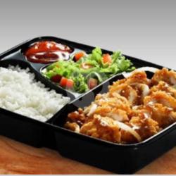 Bento Rice Chicken Katsu Blackpaper