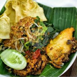 Nasi Pecel Sayur Ayam Goreng (random)