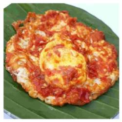 Nasi   Telur Ceplok Balado   Orek/kentang   Sayur Tumis