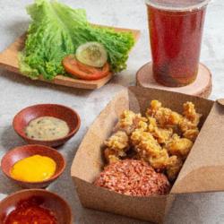 Paket B Chicken Pop Corn   Lemontea /nutrisari