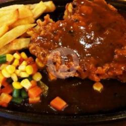 Nasi Chicken Steak Saos Lada Hitam