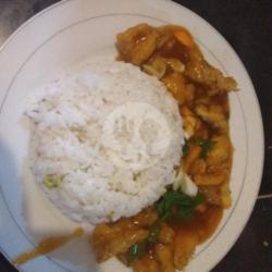 Nasi Ayam Saos Mentega