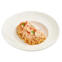 Prawn Spaghetti In Chili Cream Sauce