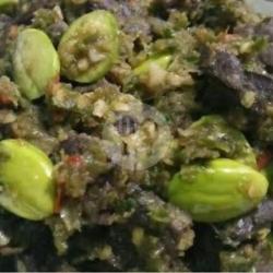 Paru Goreng Sambal Ijo Pete