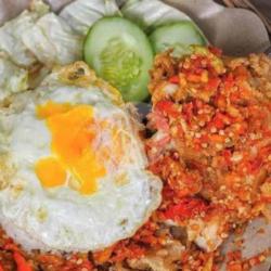 Nasi Ayam Geprek Dada   Telur Ceplok