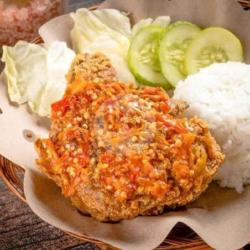 Nasi Ayam Geprek Sambal Bawang  Tempe Tahu