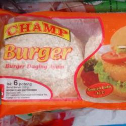 Champ Burger Ayam Isi 6pcs