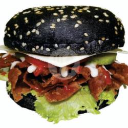 Kebab Black Burger   Keju Slice