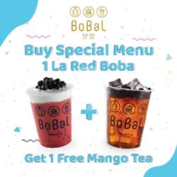 La Red Cream Boba   Free Mango Tea