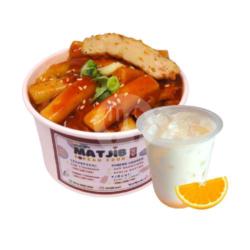 Combo B: Tteokbokki   Jeju Orange Latte