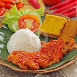 Nasi Telor Geprek Tahu Goreng