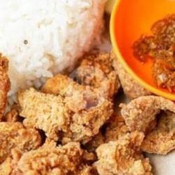 Nasi   Kulit Crispy   Sambal Bawang