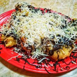 Pisang Bakar Durian Keju Susu Coklat
