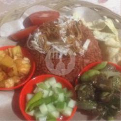 Nasi Goreng Merah Kikil Pete Teri Cabe Ijo