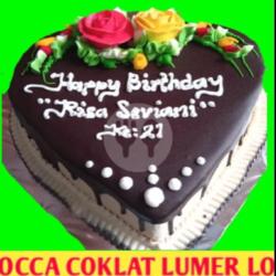 Kue Ultah Coklat Mawar Love Uk 20x20