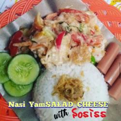 Nasi Ayam Salad Cheessis   Sosiss