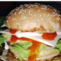 Burger Sapi   Telur   Keju Lembar