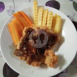 Steak Ayam Geprek Teriyaki