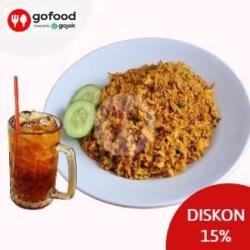 Nasgor Rendang Ayam Free Es Teh