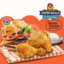 Super - 2 Aroma Chicken, Mozza Burger & Rice