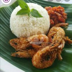 Nasi Penyetan Gimbal Udang