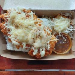 Paket Nasi Chicken Katsu Mozarella