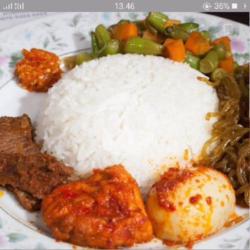 Daging, Telur, Tumis, Serundeng, Sambal Goreng