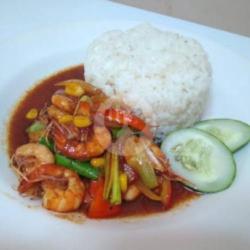 Paket Nasi Udang Saus Tiram/saus Padang