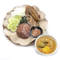 Paket Hemat Nasi Merah Dada Bebek   Sayur Asem