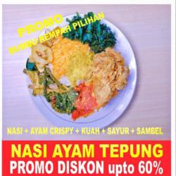 Nasi Sayur Ayam Tepung Crispy