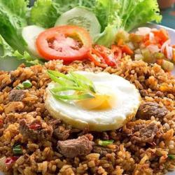 Nasi Goreng Kebuli Kambing Spesial ( Kambing Bakso Sosis)