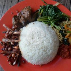 Nasi, Sayur, Ati, Teri Kacang