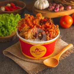 Nasi Kulit Ayam Geprek