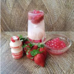 Strawberry Yakult   Popping Boba Strawberry