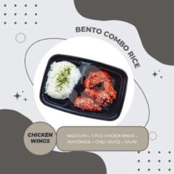 Bento Combo Rice Chicken Wings