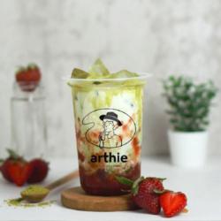 Korean Strawberry Matcha Latte