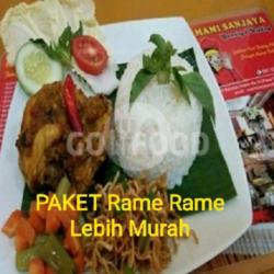 3 X Nasi Campur Ayam Rica-rica Pedas