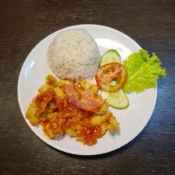 Nasi Ikan Dori Saus Thailand