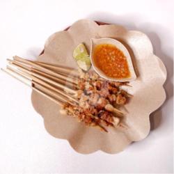 Sate Kulit Ayam Isi 10   Sambal