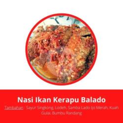 Nasi Ikan Kerapu Balado